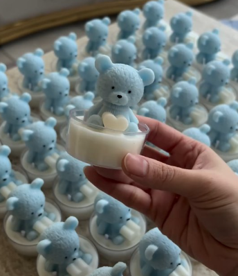 Baby Teddy Candle Return Favours