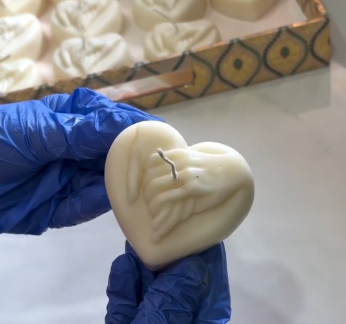 Sculpted Heart Candle