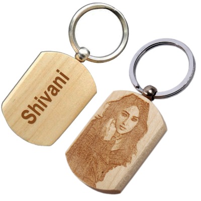 Personalized Wooden Engraved Keychain